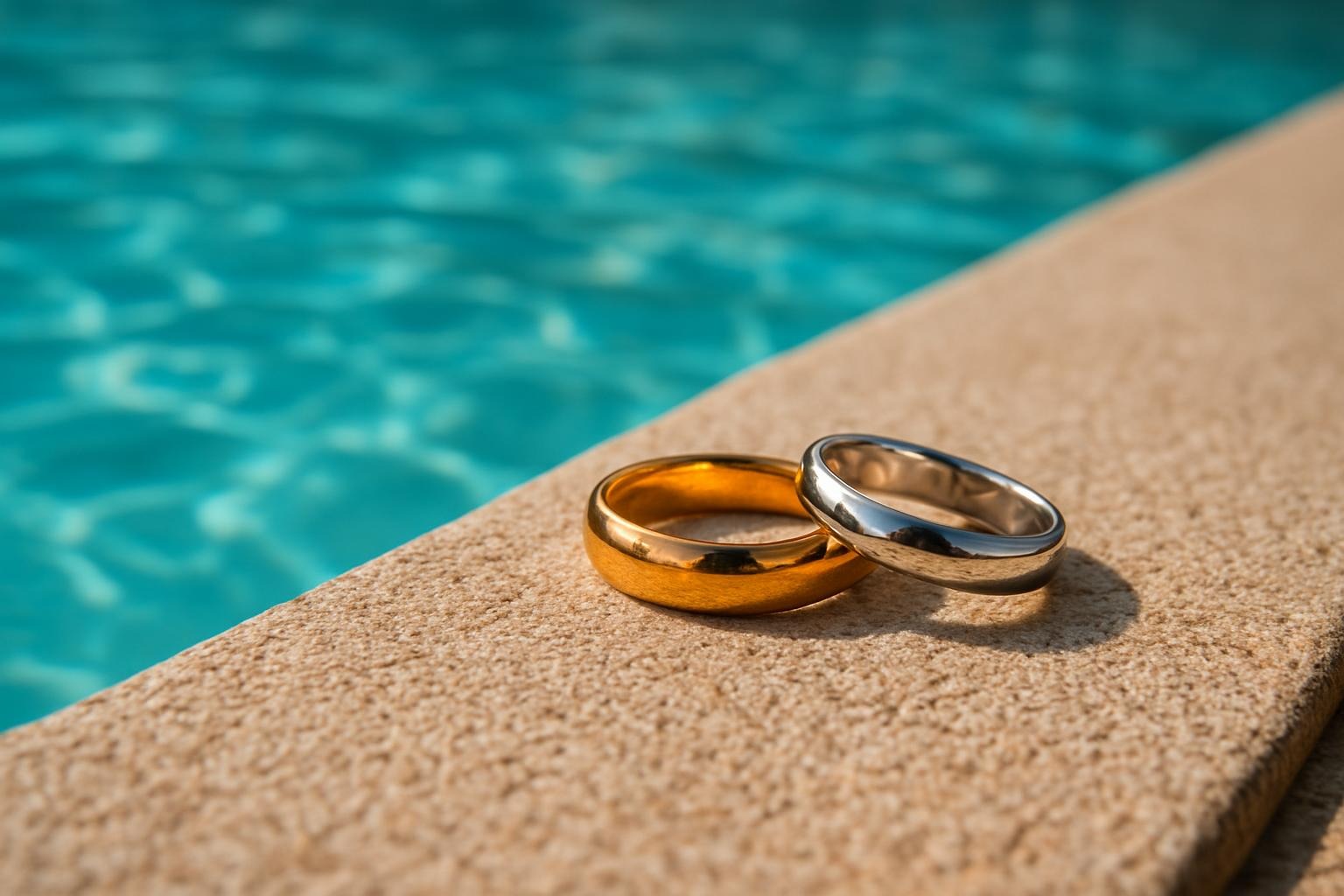 Ouro e platina cuidados com joias no verão